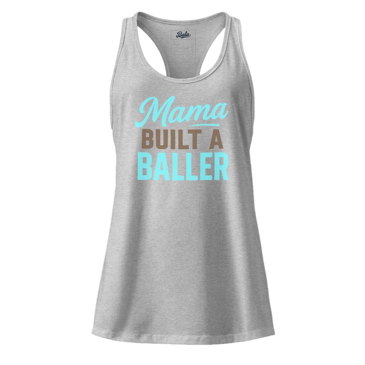 Mama Built a Baller Women’s fitted racerback tank top