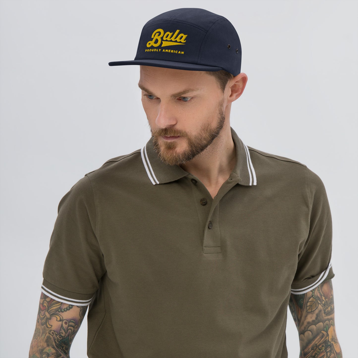 Bala Logo Five Panel Cap - Navy