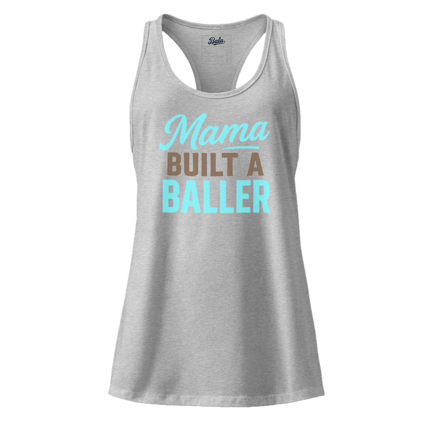 Mama Built a Baller Women’s fitted racerback tank top