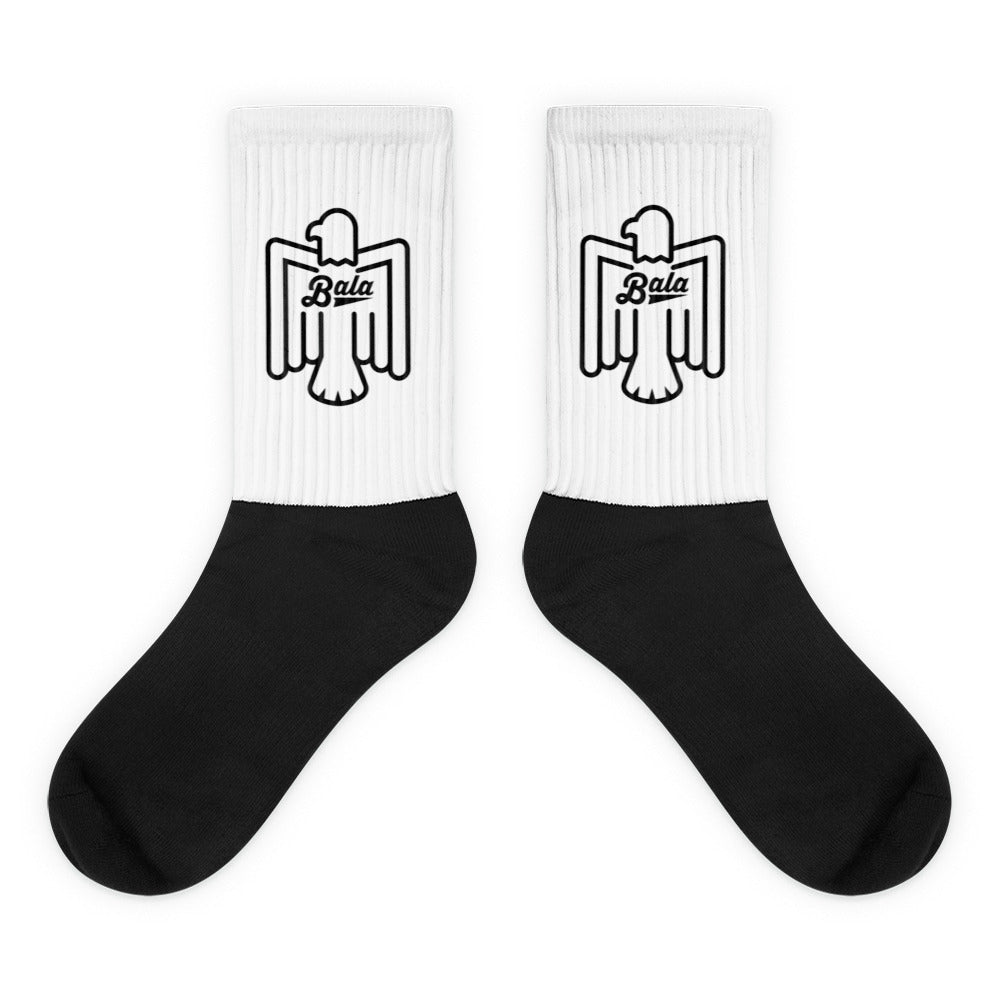 Bala Eagle Socks - White & Black