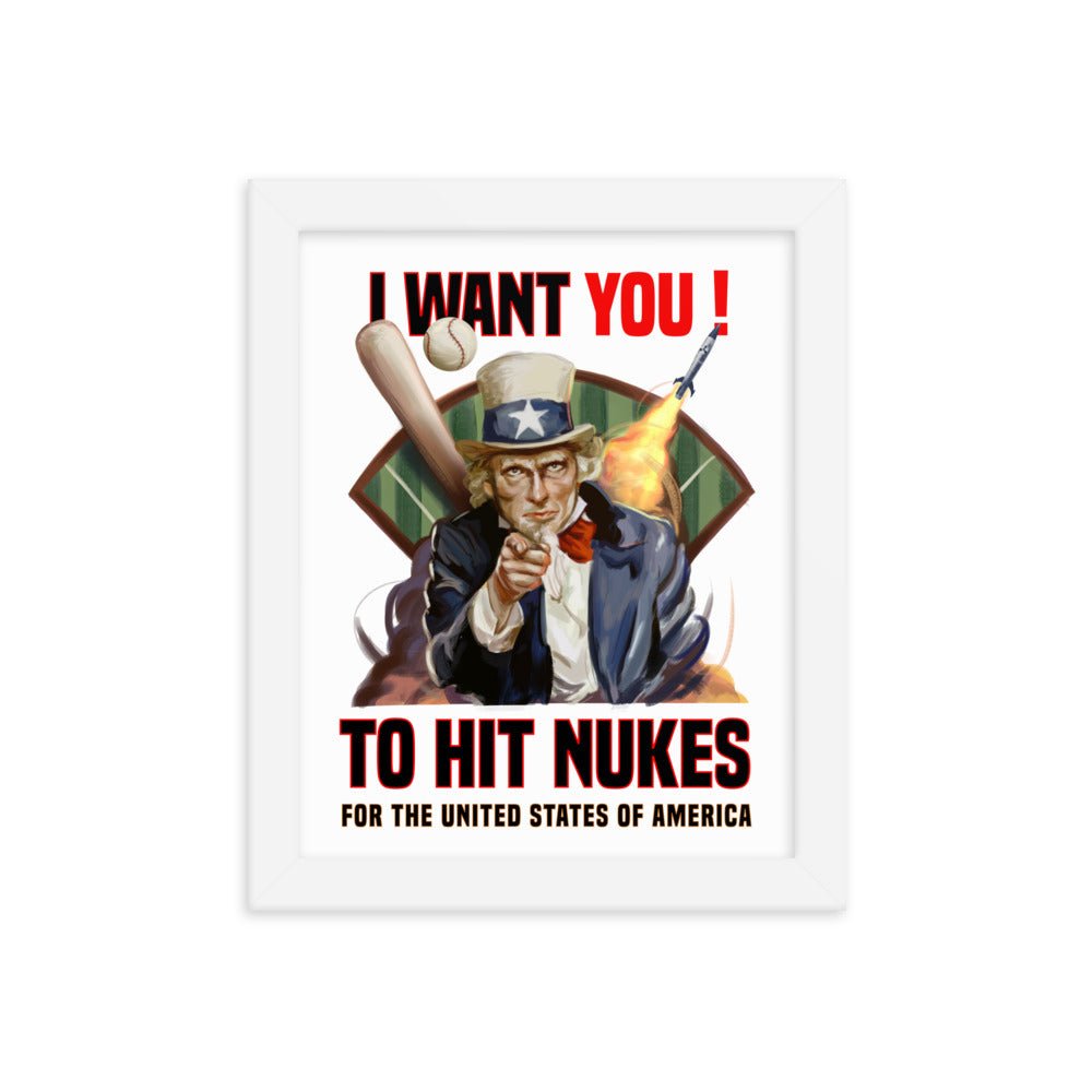Uncle Sam Wants You Framed poster - Bala Baseball