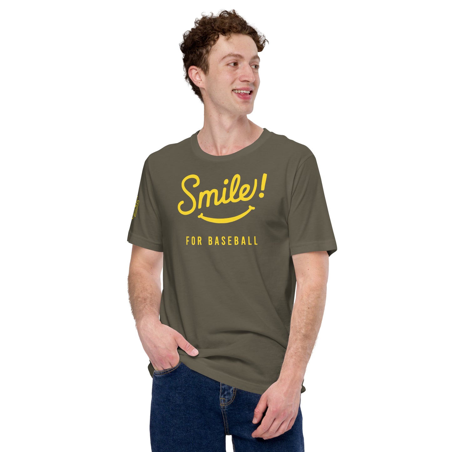Smile for Baseball Dark Colors Unisex t-shirt - Multiple Colors