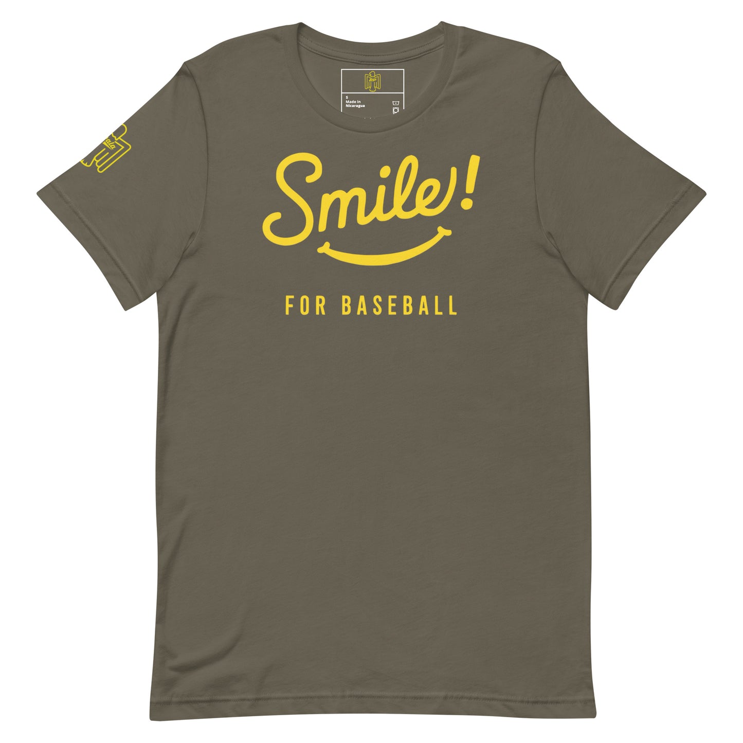 Smile for Baseball Dark Colors Unisex t-shirt - Multiple Colors