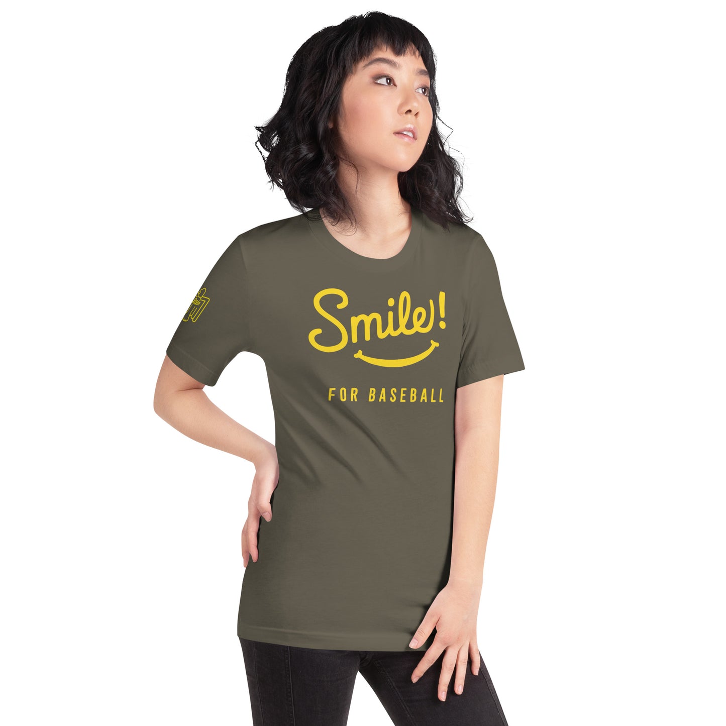 Smile for Baseball Dark Colors Unisex t-shirt - Multiple Colors