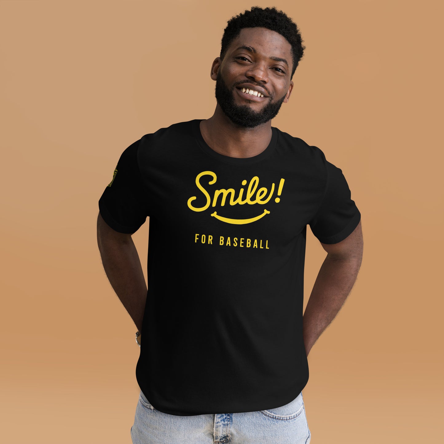 Smile for Baseball Dark Colors Unisex t-shirt - Multiple Colors