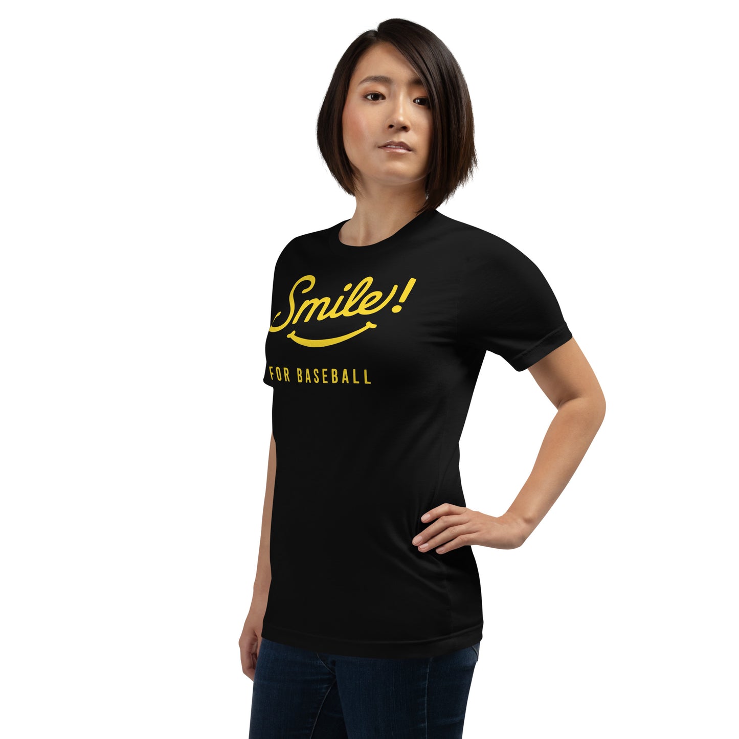 Smile for Baseball Dark Colors Unisex t-shirt - Multiple Colors
