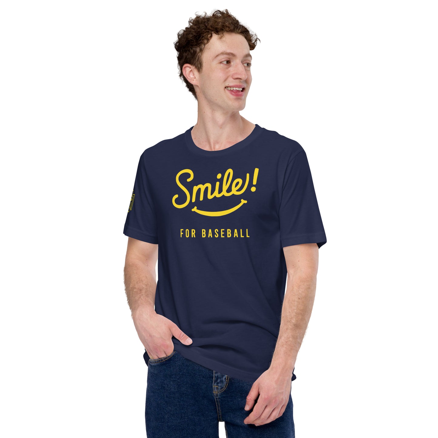 Smile for Baseball Dark Colors Unisex t-shirt - Multiple Colors