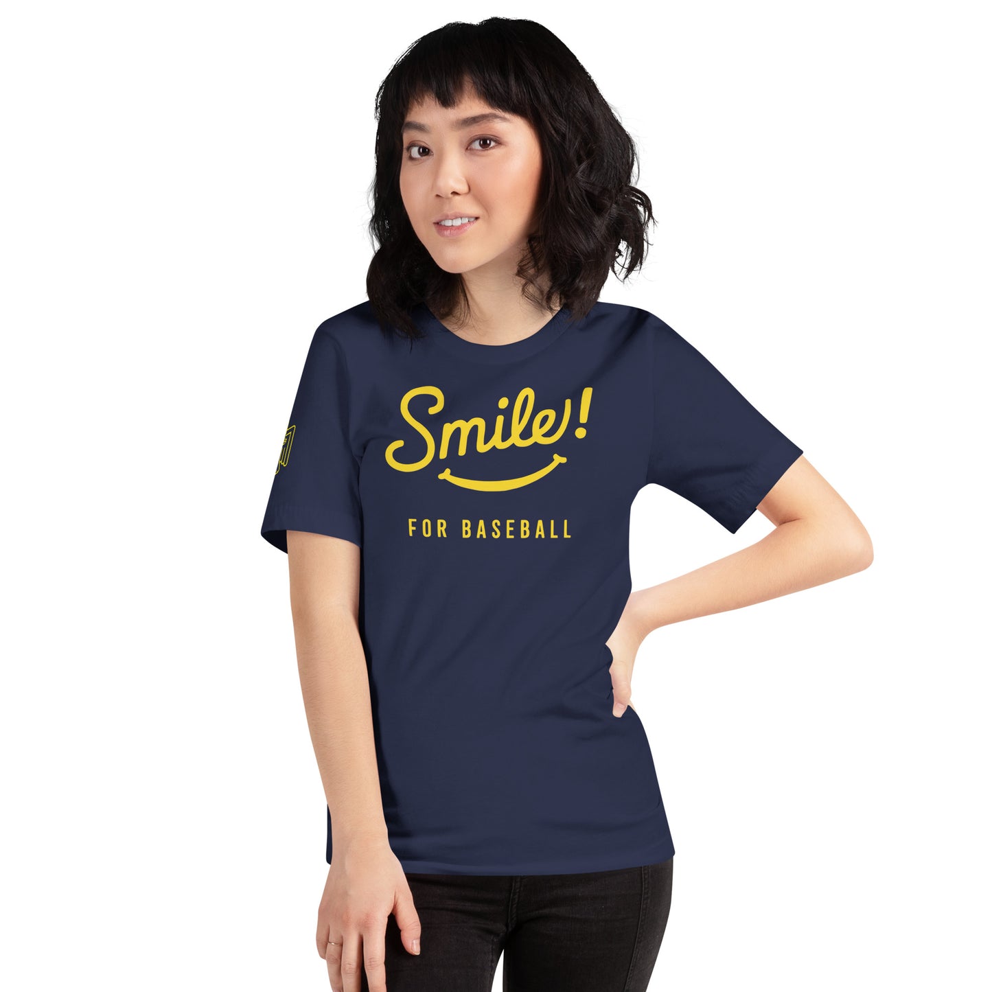 Smile for Baseball Dark Colors Unisex t-shirt - Multiple Colors