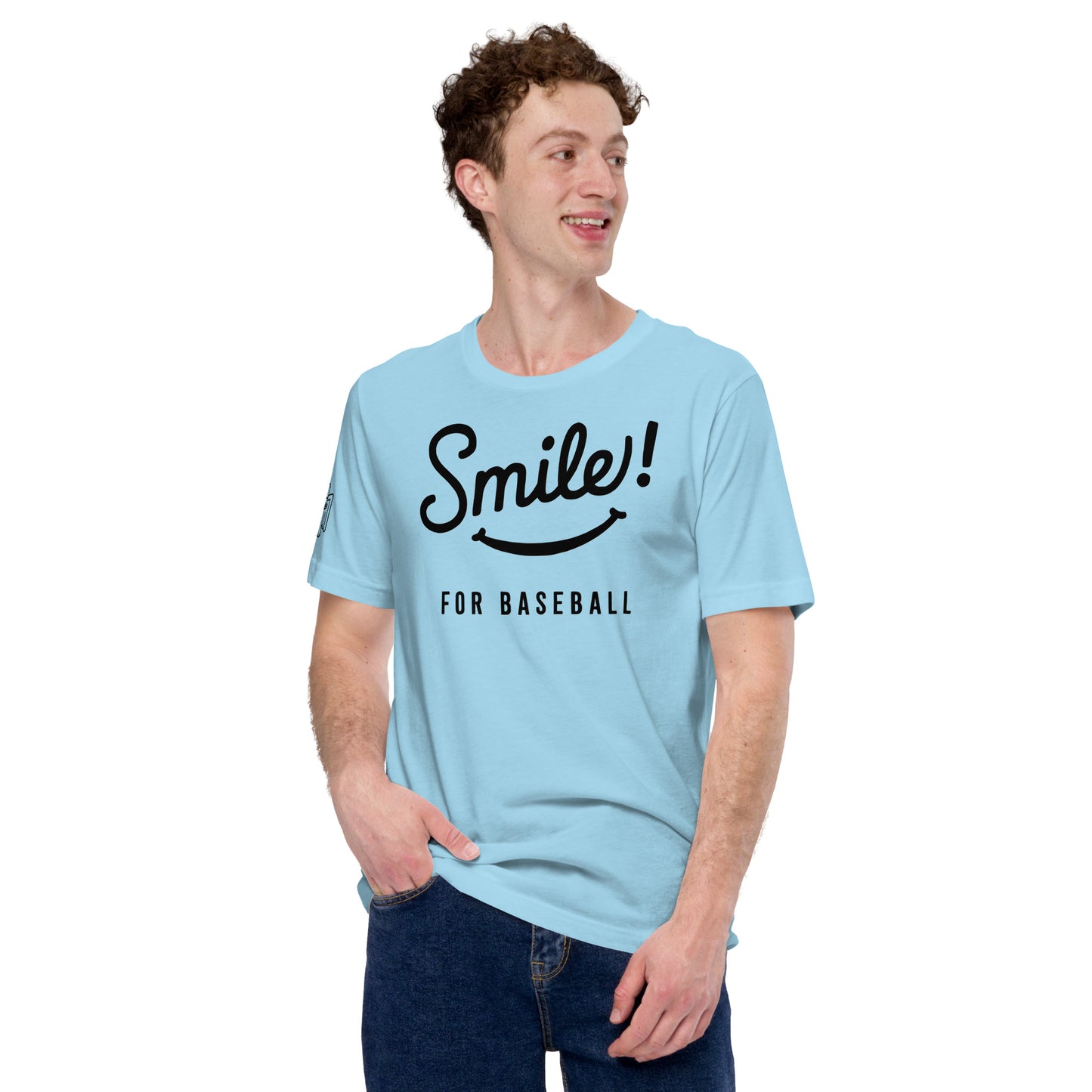 Smile for Baseball Light Colors Unisex t-shirt - Multiple Colors