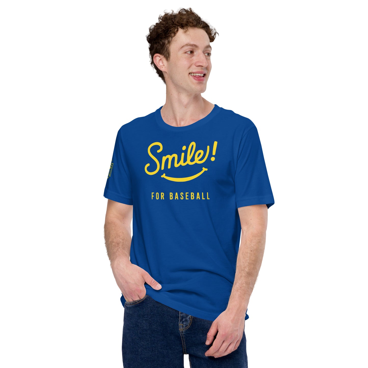 Smile for Baseball Dark Colors Unisex t-shirt - Multiple Colors