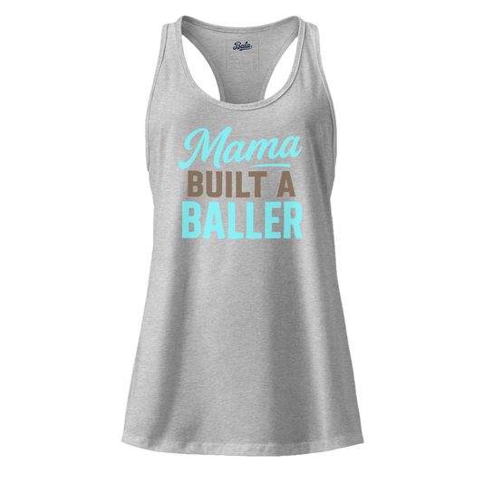 Mama Built a Baller Women’s fitted racerback tank top