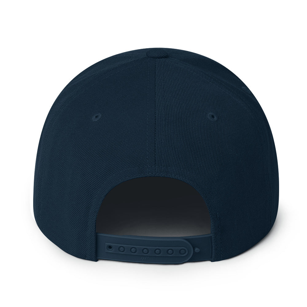 Eagle Badge Snapback Hat - Navy