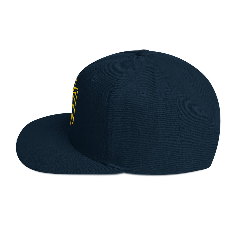 Eagle Badge Snapback Hat - Navy