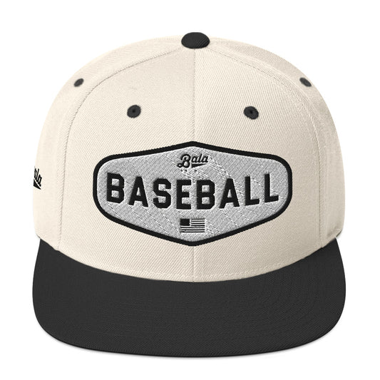 Bala Chevron Badge Snapback Hat - Beige