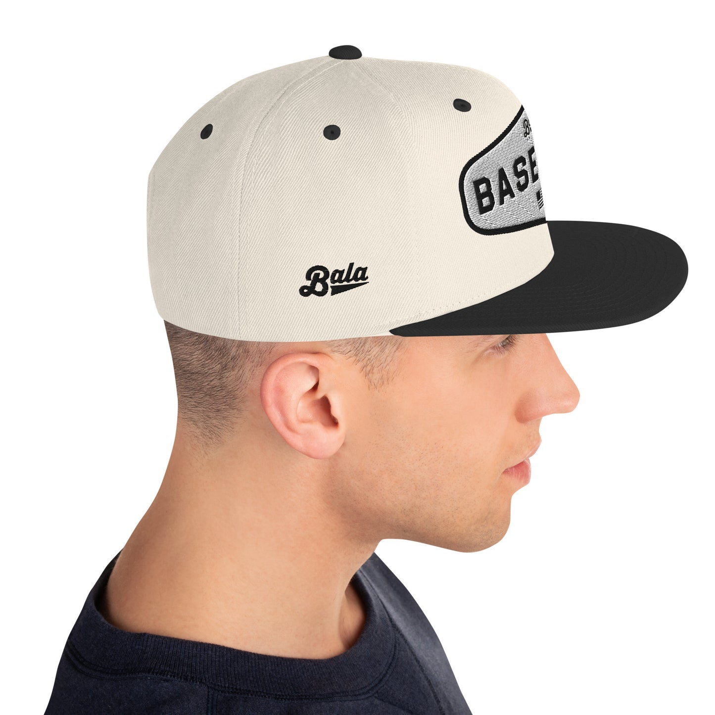 Bala Chevron Badge Snapback Hat - Beige