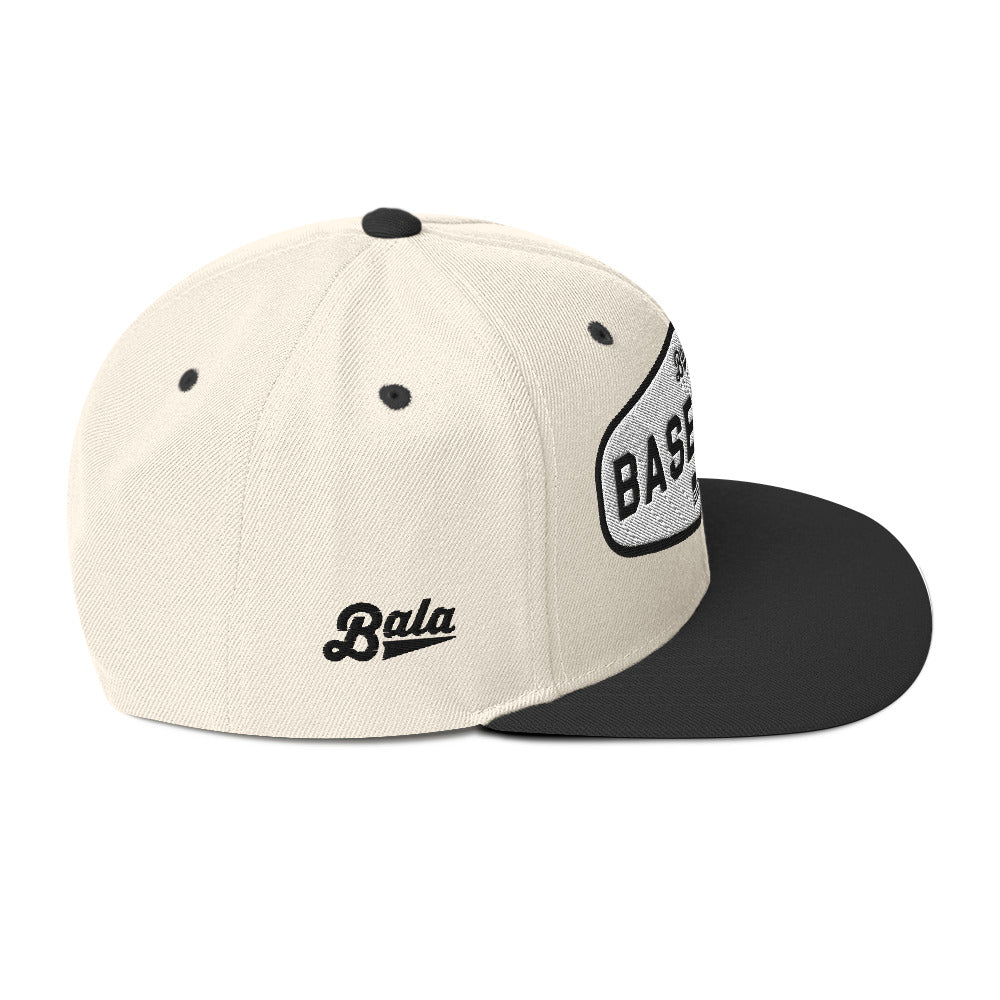 Bala Chevron Badge Snapback Hat - Beige