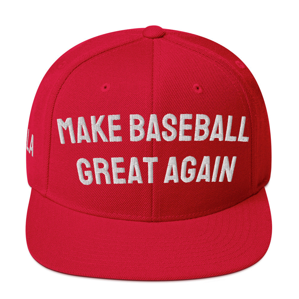 Make Baseball Great Again Snapback Hat - Red