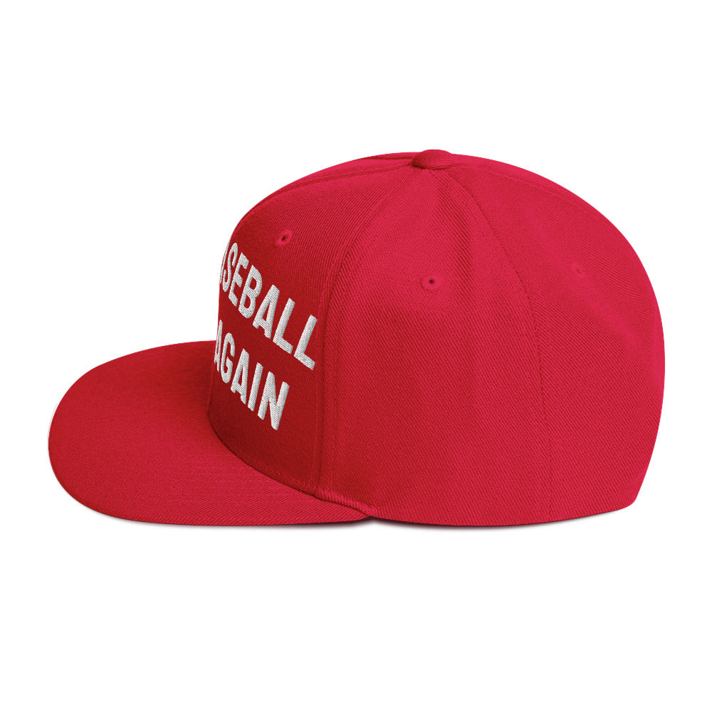 Make Baseball Great Again Snapback Hat - Red