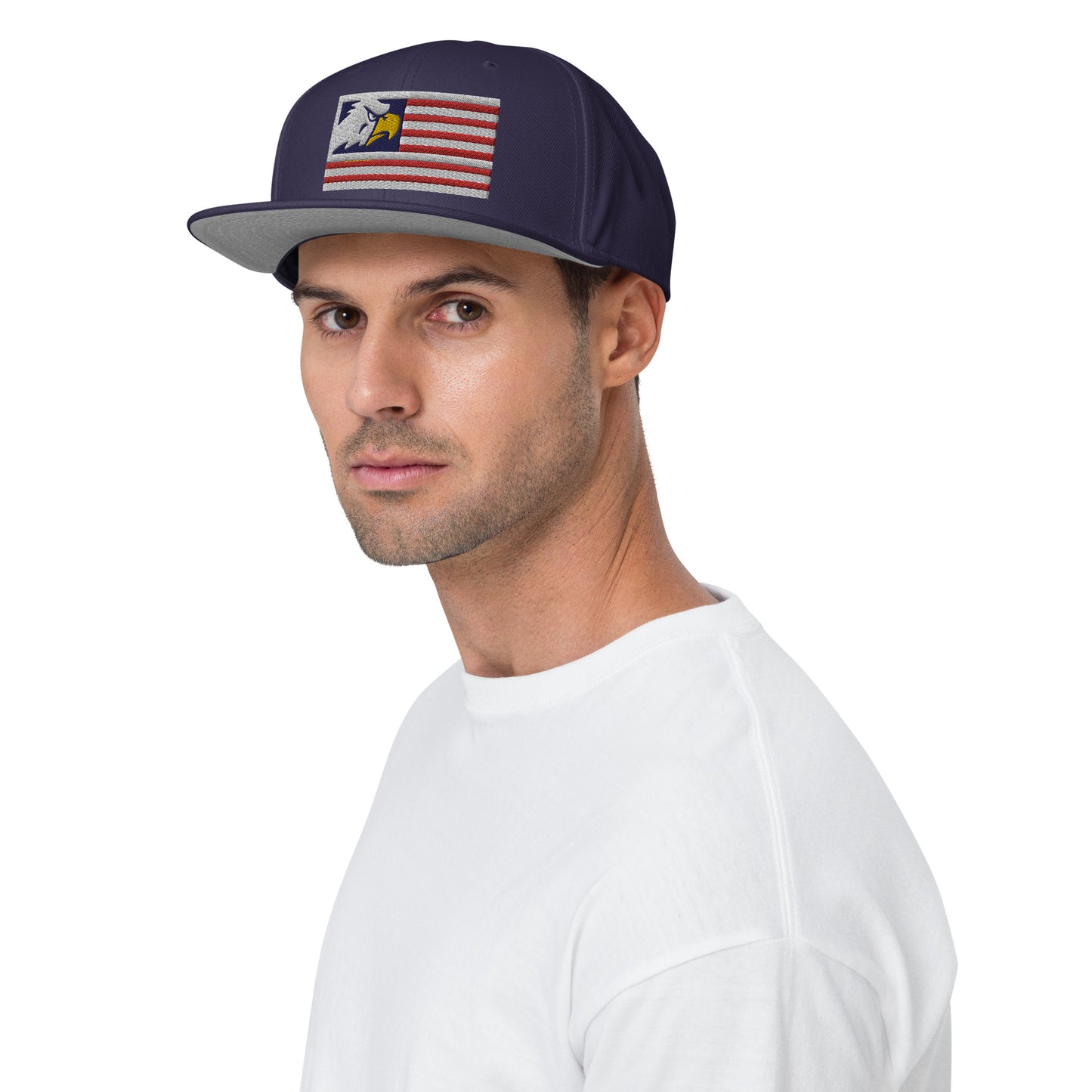 Proud Eagle Snapback Hat - Navy