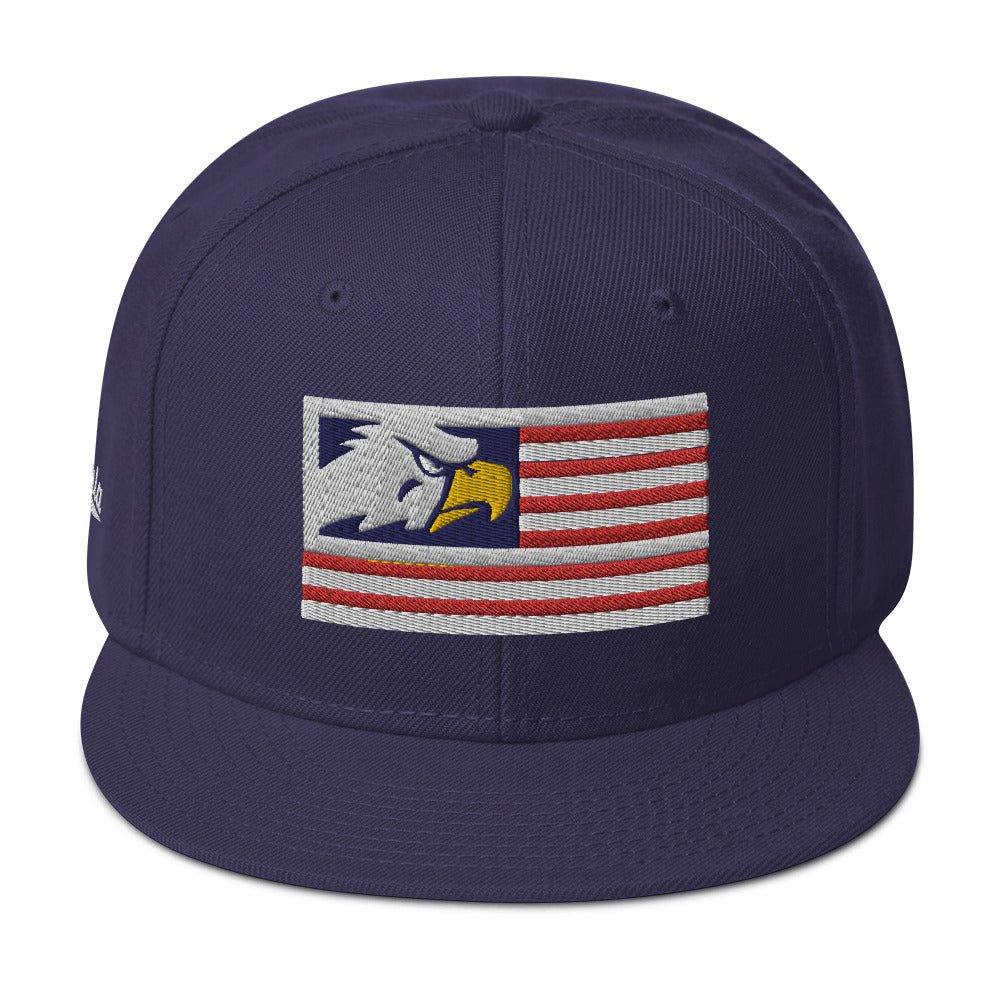 Proud Eagle Snapback Hat - Navy