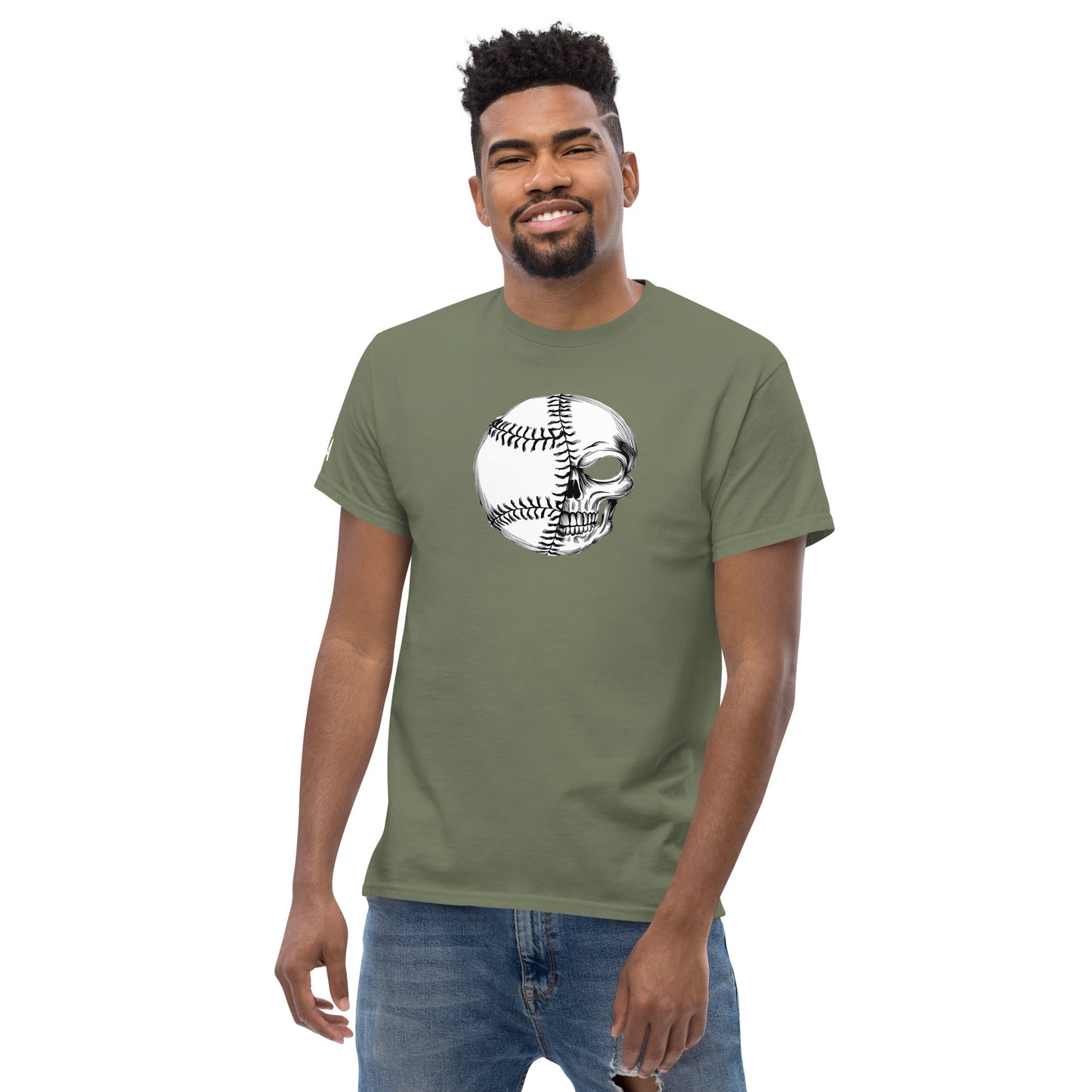 Skull all Unisex classic tee - Army Green