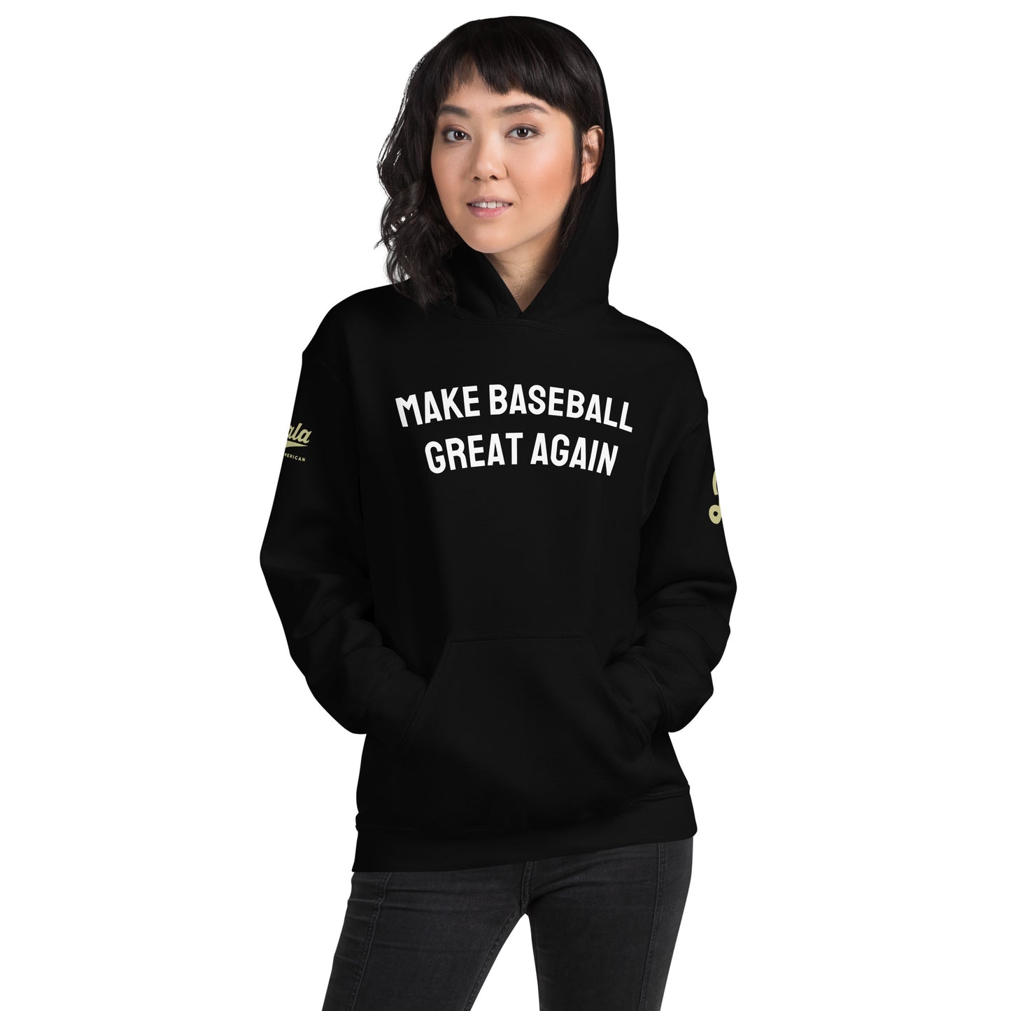 Make Baseball Great Again Unisex Hoodie -Black