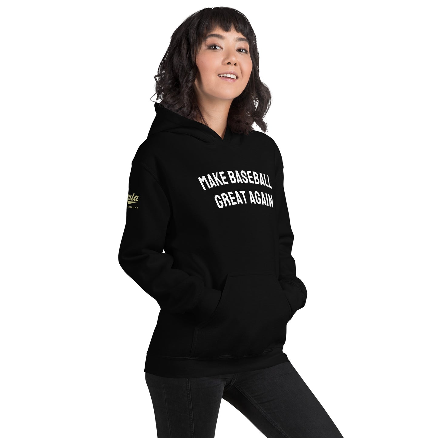 Make Baseball Great Again Unisex Hoodie -Black