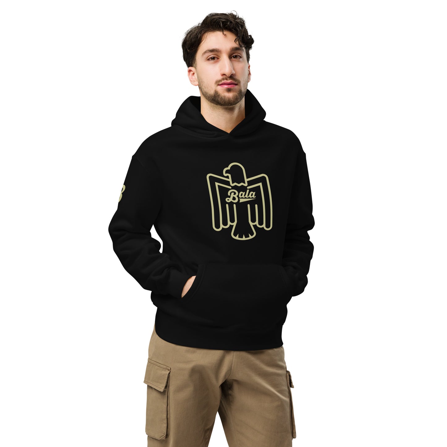 Bala Eagle Unisex oversized hoodie - Black