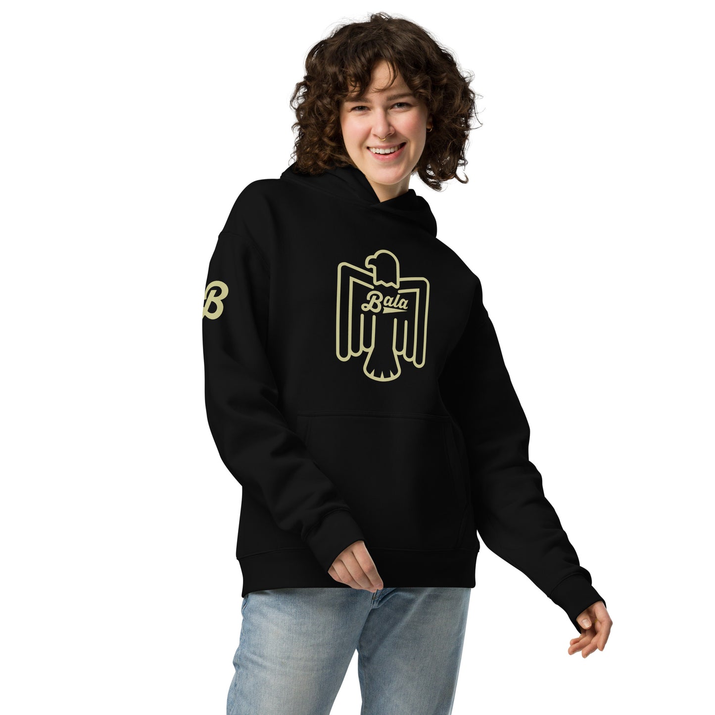 Bala Eagle Unisex oversized hoodie - Black