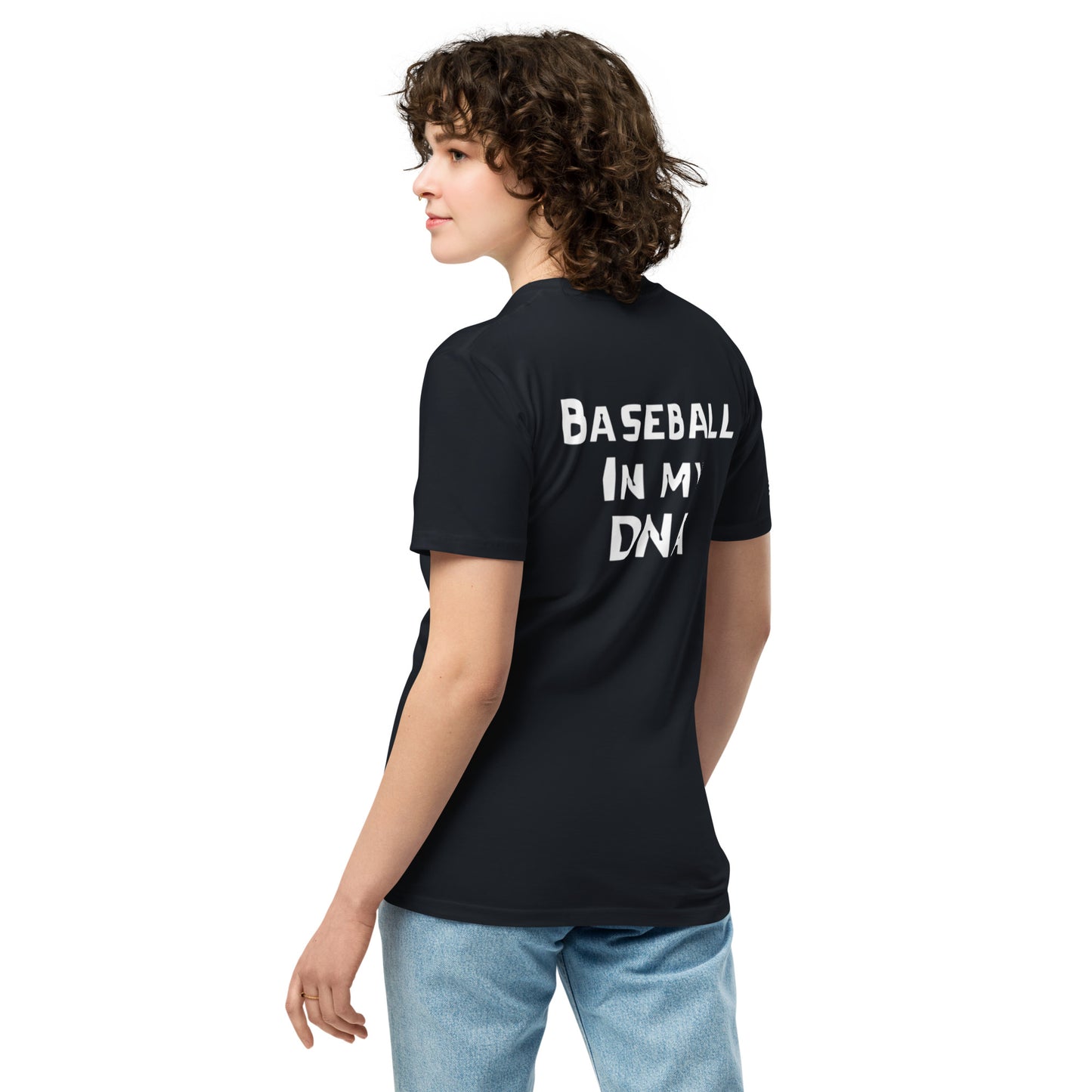 Baseball in my DNA Unisex premium t-shirt - Navy