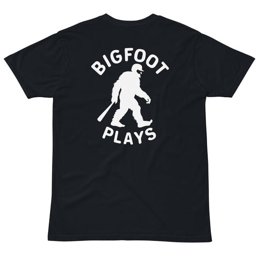 Bigfoot Plays Unisex premium t-shirt - Navy