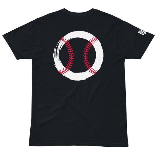 Baseball Stroke Unisex premium t-shirt - Navy