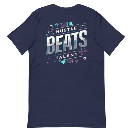 Hustle Beats Talent Unisex t-shirt - Navy