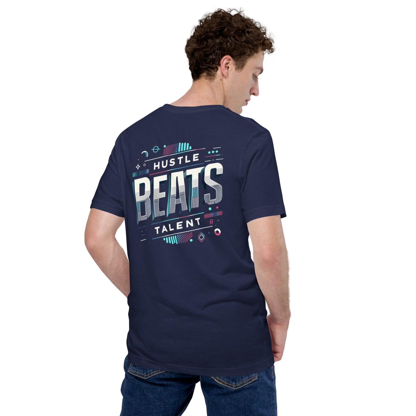 Hustle Beats Talent Unisex t-shirt - Navy