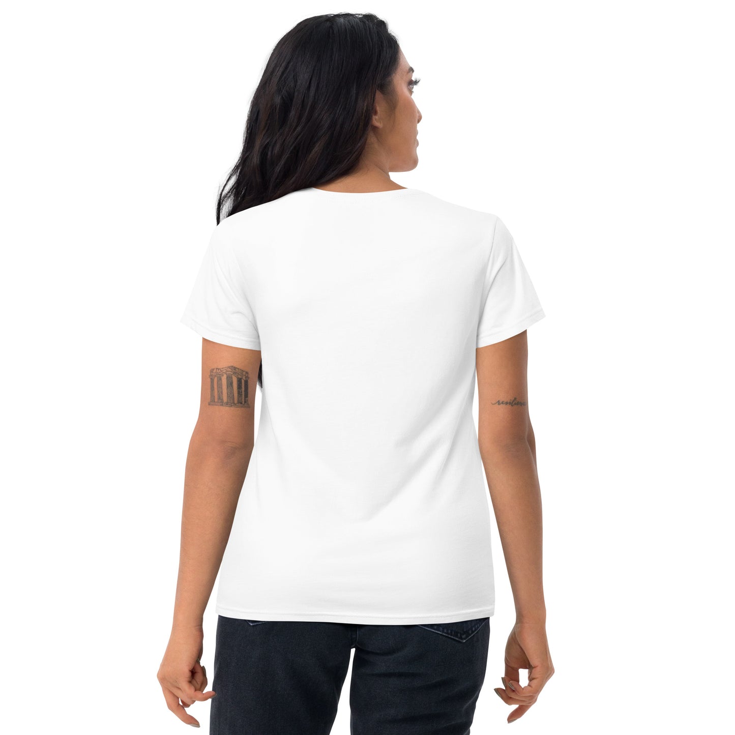 3 up 3. Down Women's short sleeve t-shirt - White