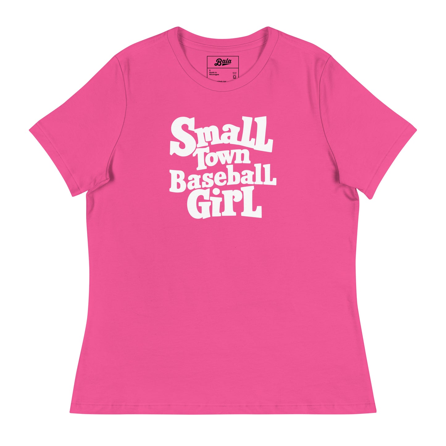 Small Town Baseball Girl Women's Relaxed T-Shirt