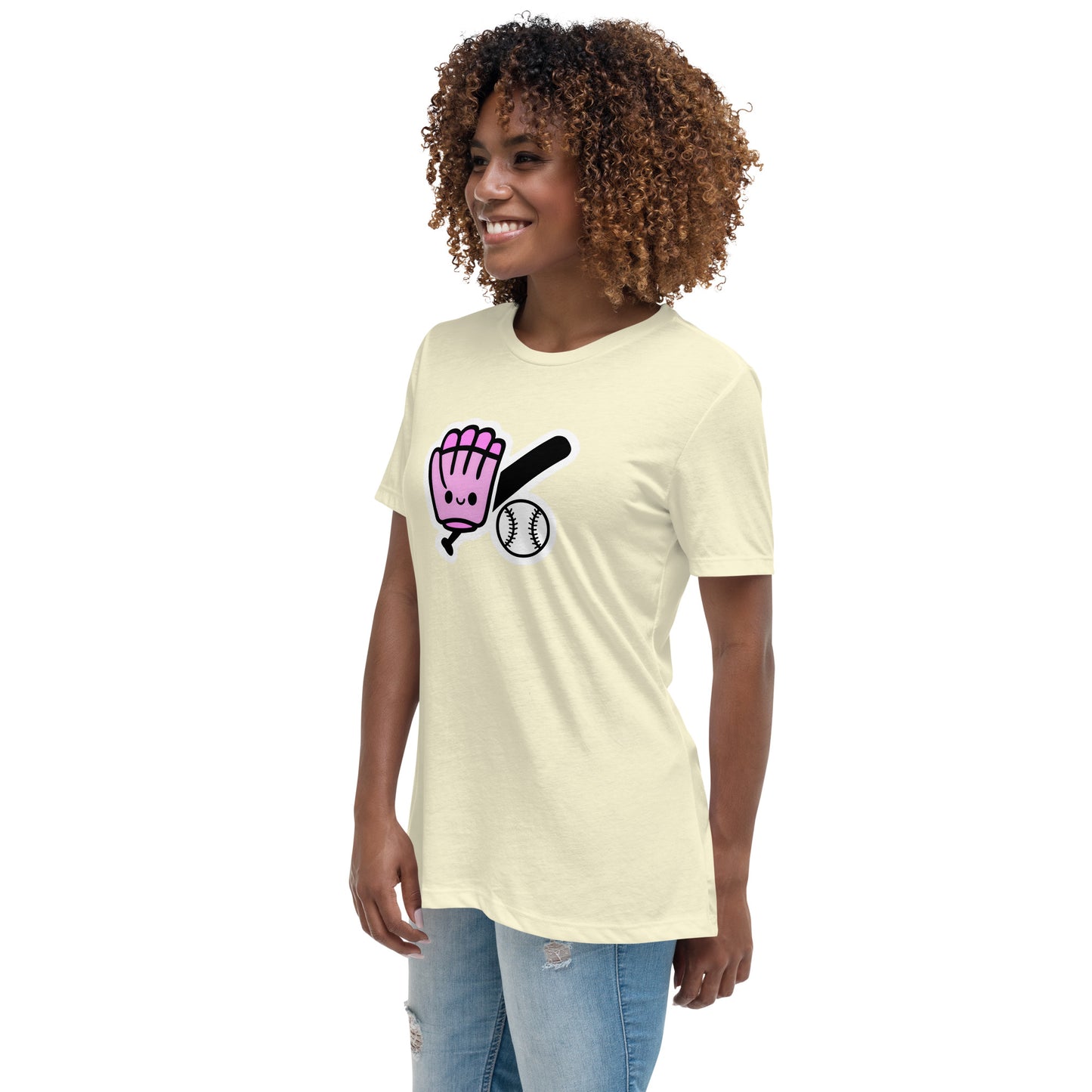 Kawaii Baseball Women's Relaxed T-Shirt - Multiple Colors