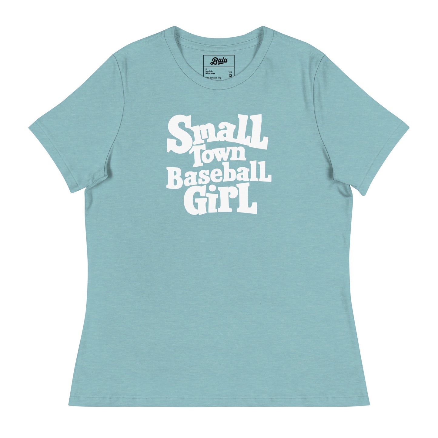 Small Town Baseball Girl Women's Relaxed T-Shirt