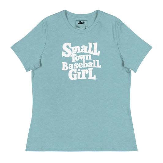 Small Town Baseball Girl Women's Relaxed T-Shirt