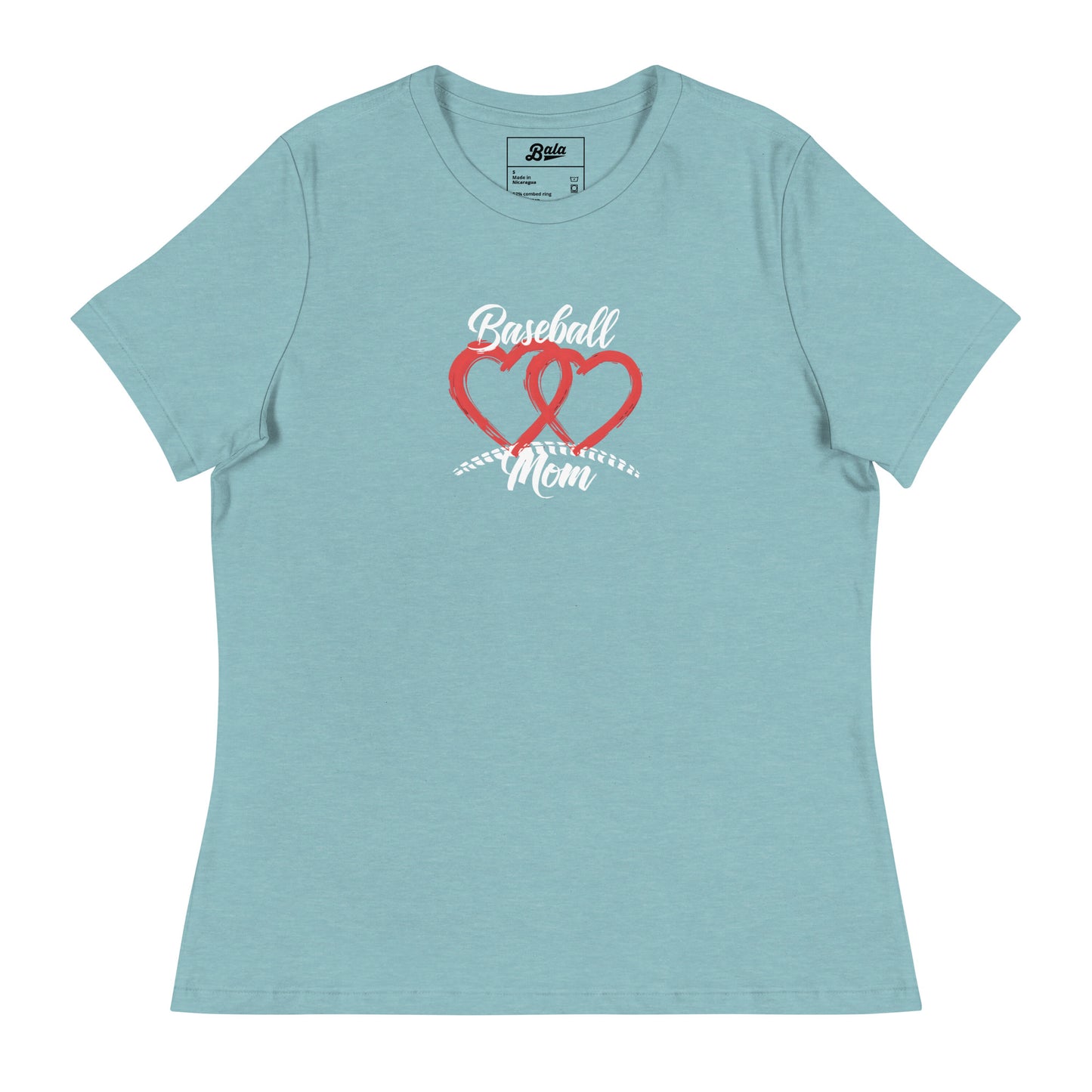 Baseball Mom Two Hearts Better than 1 Women's Relaxed T-Shirt - Multiple Colors