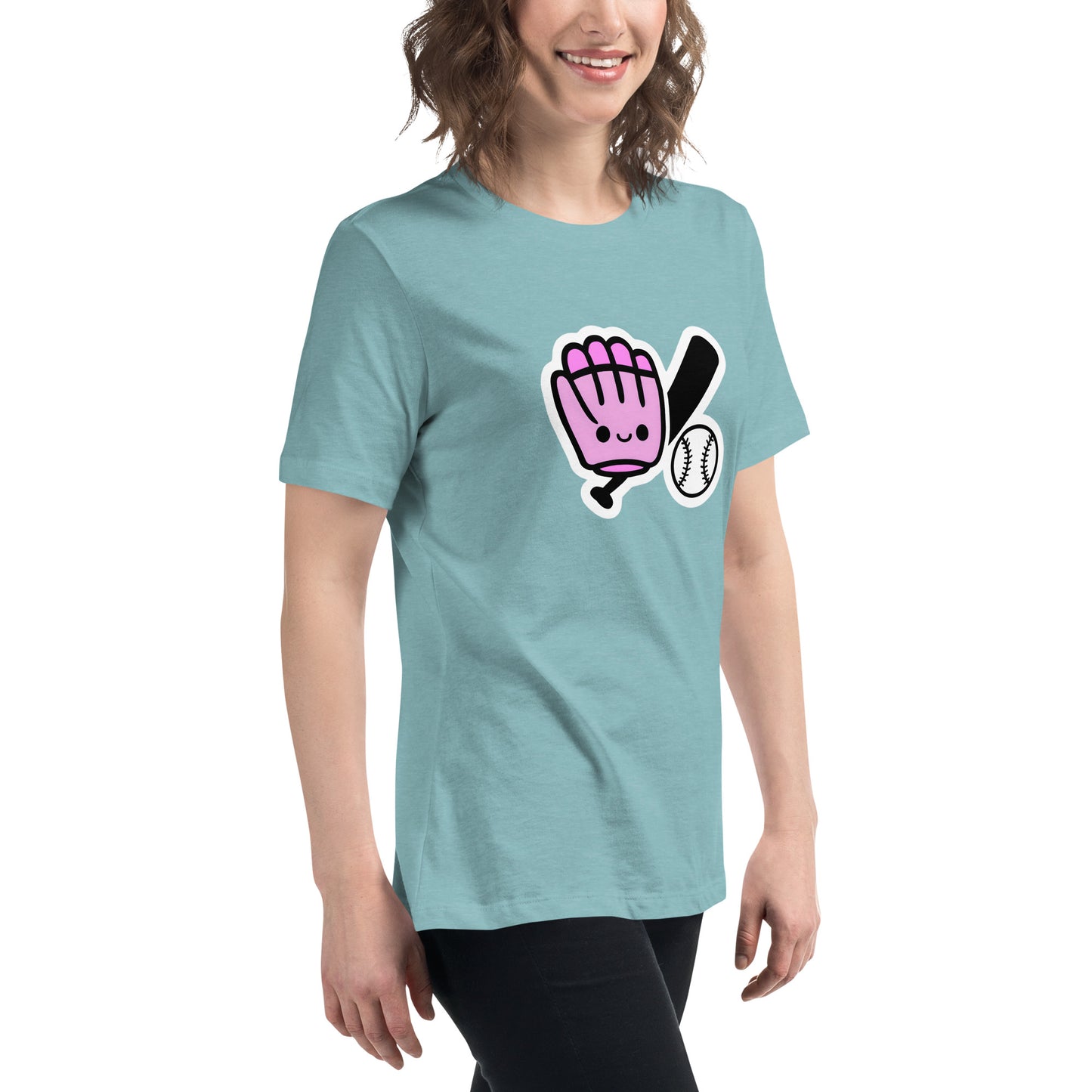 Kawaii Baseball Women's Relaxed T-Shirt - Multiple Colors