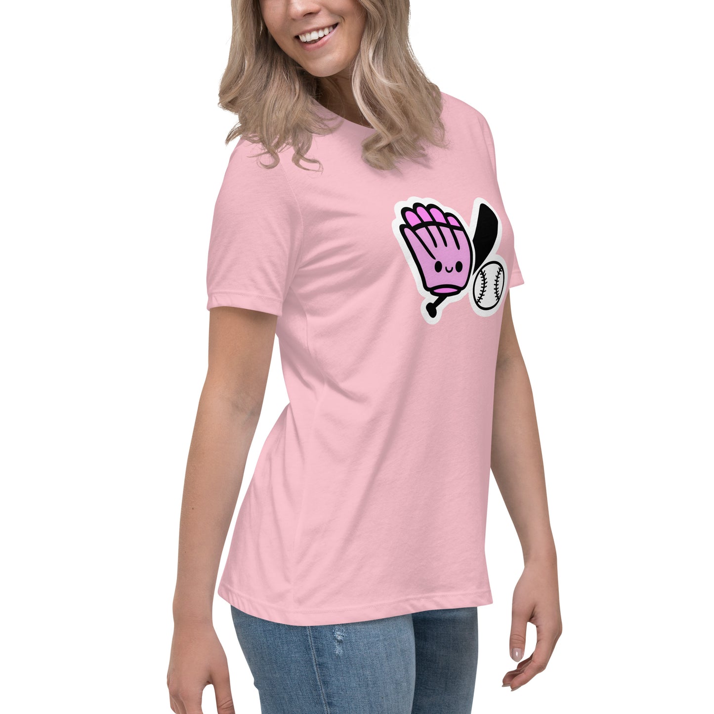 Kawaii Baseball Women's Relaxed T-Shirt - Multiple Colors