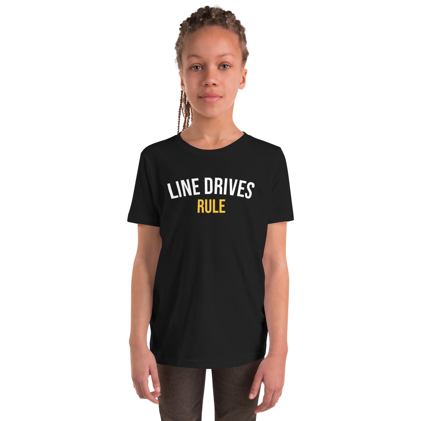 Line Drives Rule Youth Short Sleeve T-Shirt