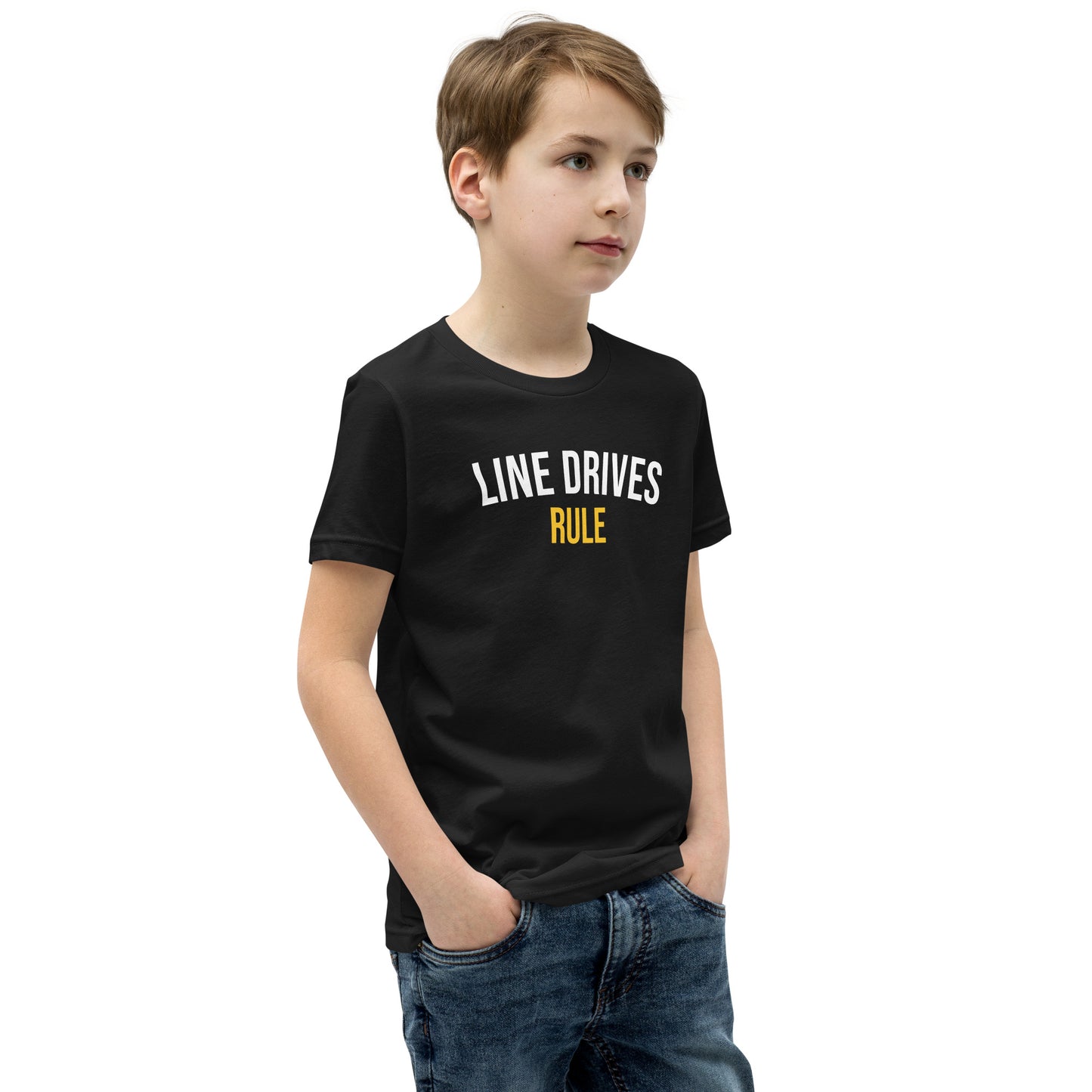 Line Drives Rule Youth Short Sleeve T-Shirt